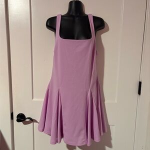Fashion Nova Lilac Square Neck Swing Dress